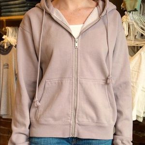 Brandy Melville Tan Christy Hoodie Reg Fit
